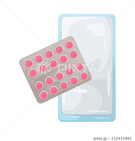 Illustration of medicine delivery Illustration of medicine delivery 132433985