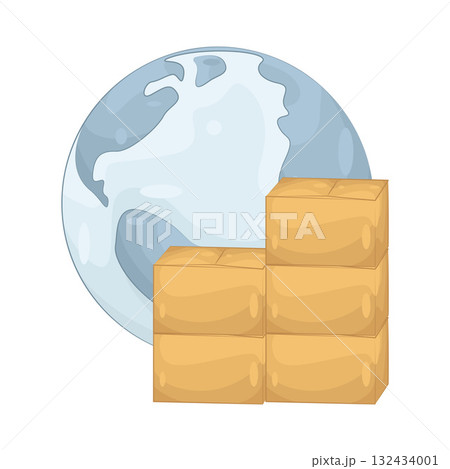 Illustration of global delivery  132434001