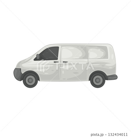 Illustration of delivery van 132434011