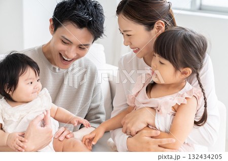 親娘　4人家族 132434205