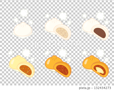 Chinese bun icon set 132434273