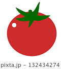 トマトのイラスト　食材・野菜素材のシンプルデザイン 132434274