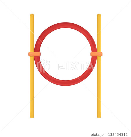Illustration of cat jump hoop 132434512