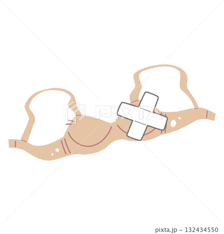 ボロボロのブラジャーのイラスト 132434550