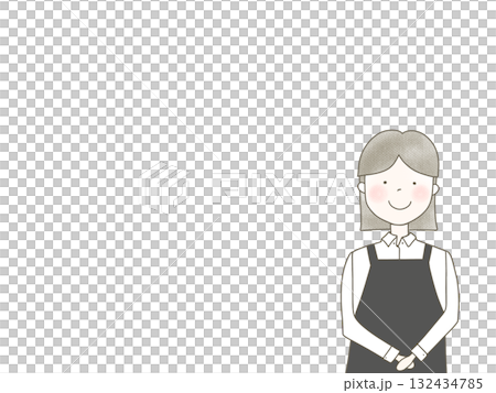 Cafe / Food and Drink / Sales and Service Person Illustration ③ 132434785