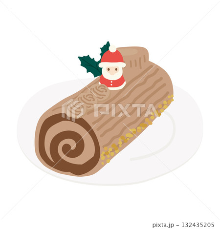 ブッシュドノエル　イラスト 132435205