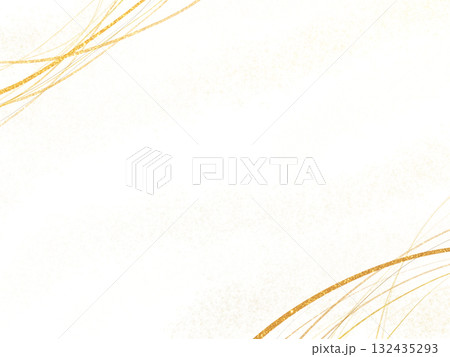 金色の筆ライン背景素材 132435293