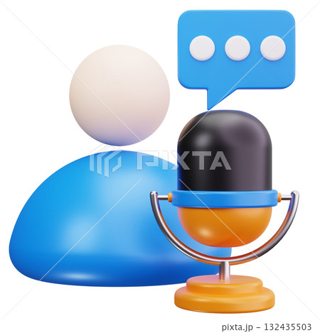 Podcast Host Interview Scene 132435503