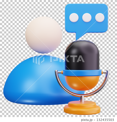 Podcast Host Interview Scene 132435503