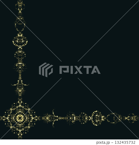 Gold Ink Line – ゴールドインクライン⑤(L字フレーム・黒背景) Gold Ink Line – ゴールドインクライン⑤(L字フレーム・黒背景) 132435732