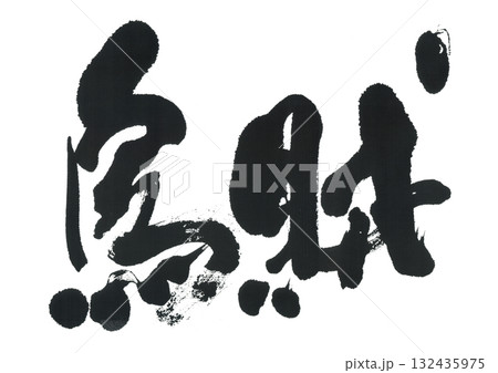 筆文字　烏賊　いか 132435975