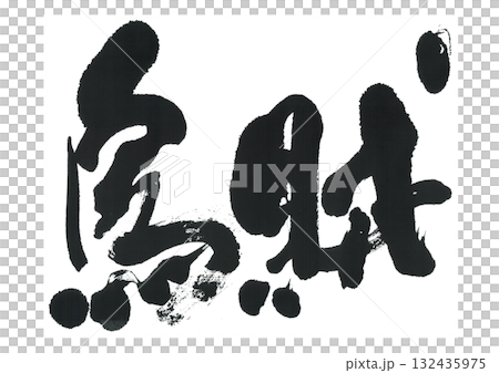 筆文字　烏賊　いか 132435975