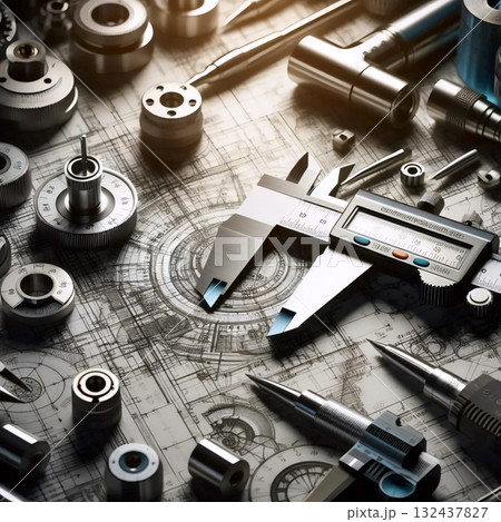 A precision measuring tools, Ai generated image A precision measuring tools, Ai generated image 132437827