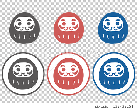 簡單的線條畫幸運符(達摩)圖標 簡單的線條畫幸運符(達摩)圖標 132438151