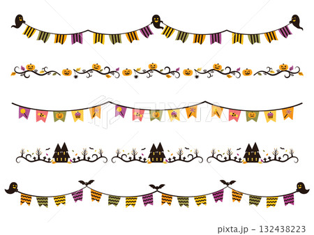 素材-ハロウィンガーランド2025-2 素材-ハロウィンガーランド2025-2 132438223