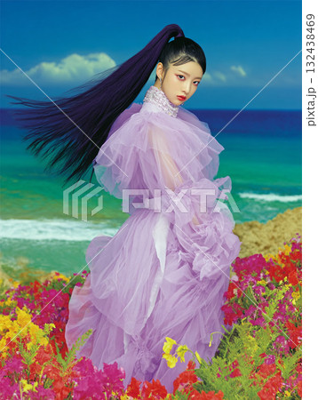 日本人女性のファッションポートレート 132438469