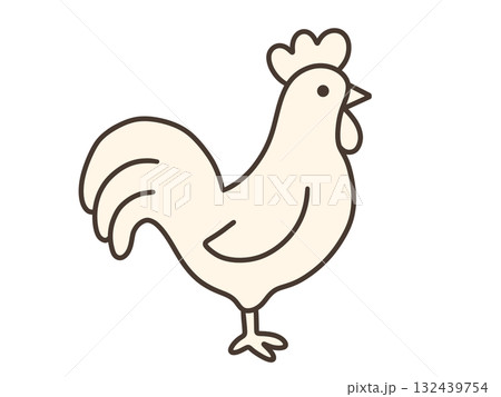 シンプルな鶏のイラスト 132439754