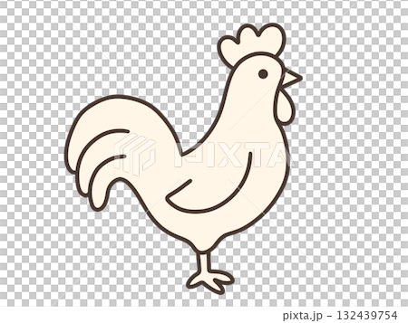 シンプルな鶏のイラスト 132439754