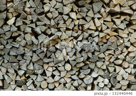 Texture of Firewood Prepared for Stove Heating, Natural Abstract Brown Background Texture of Firewood Prepared for Stove Heating, Natural Abstract Brown Background 132440446