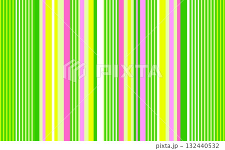 ストライプ　模様　グリーン　ピンク　イエロー 132440532
