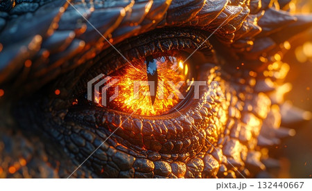 妖しく光るドラゴンの瞳 132440667