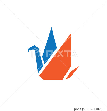 Origami Paper Crane Graphic 132440736