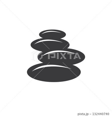 Stacked zen stone pile 132440740