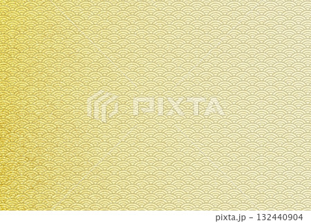 キラキラ輝く繊細な淡金色の模様に青海波柄を重ねた背景画像13 キラキラ輝く繊細な淡金色の模様に青海波柄を重ねた背景画像13 132440904