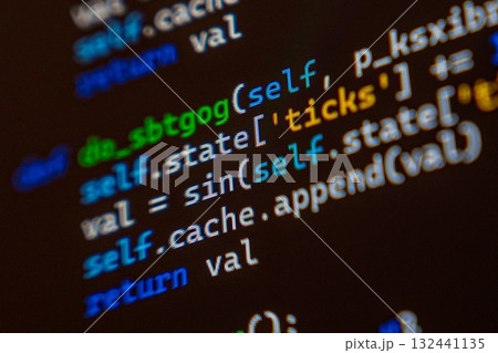 Close-Up of Programming Code on Screen 132441135