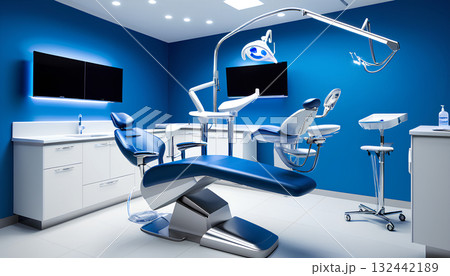 modern dentist chair in room 132442189