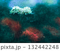 芝生の中に咲く白と赤の彼岸花が幻想的なカメラ内多重露光 芝生の中に咲く白と赤の彼岸花が幻想的なカメラ内多重露光 132442248