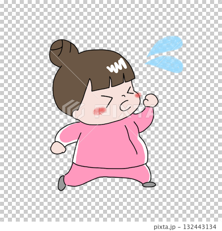 一位正在節食並努力鍛鍊的胖女人 132443134