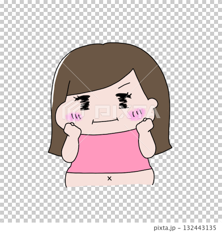 ダイエットなどでやる気を出している女性 ダイエットなどでやる気を出している女性 132443135