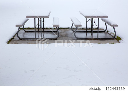 Nevada USA first snow in the park 132443389