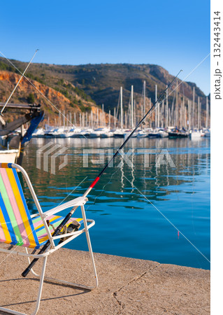 Javea in alicante fisherboats in Mediterranean sea Javea in alicante fisherboats in Mediterranean sea 132443414