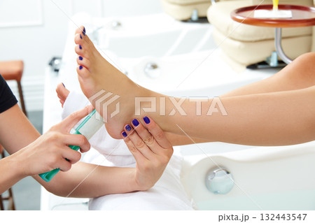Pedicure dead skin remover feet care woman 132443547