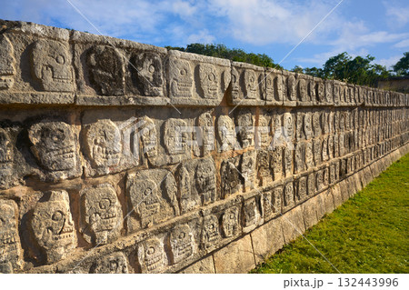 Chichen Itza Tzompantli the Wall of Skulls Chichen Itza Tzompantli the Wall of Skulls 132443996