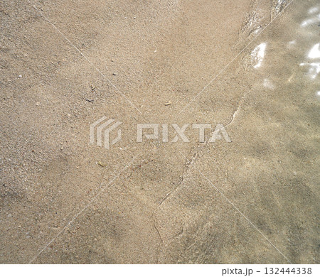 Caribbean beach sand shore detail Caribbean beach sand shore detail 132444338