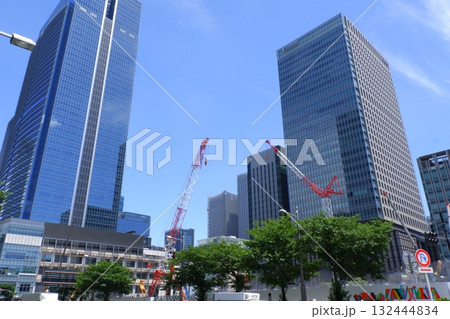 東京駅八重洲口の再開発現場 132444834