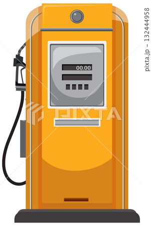 Retro Orange Gas Pump Vector Illustration Retro Orange Gas Pump Vector Illustration 132444958