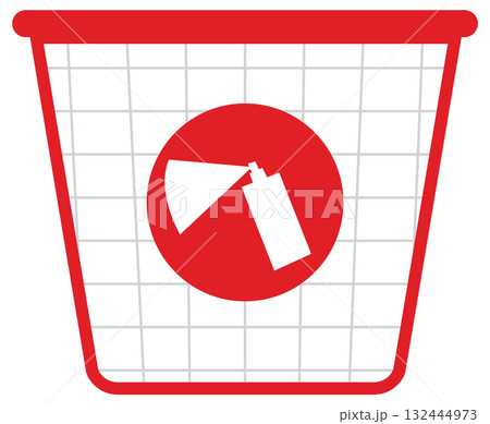 Aerosol Can Disposal Bin Vector Illustration Aerosol Can Disposal Bin Vector Illustration 132444973