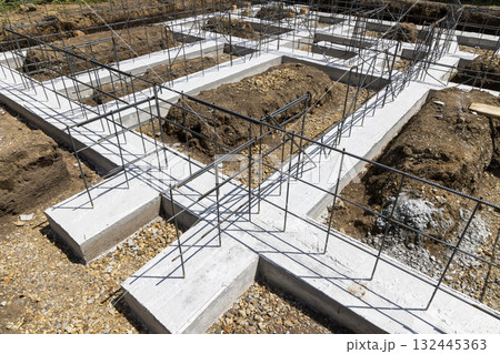 住宅建設 鉄筋工事 住宅建設 鉄筋工事 132445363