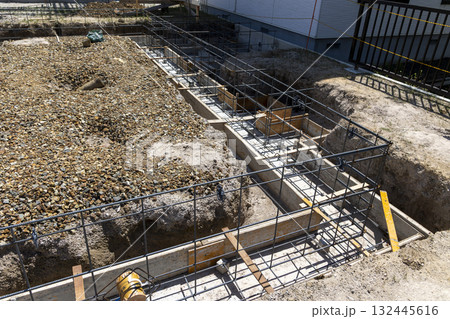 住宅建設 鉄筋工事 住宅建設 鉄筋工事 132445616