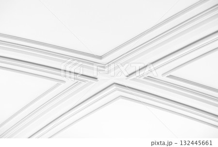 Classic wall molding, vintage style interior details, abstract black and white architecture Classic wall molding, vintage style interior details, abstract black and white architecture 132445661