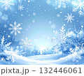 冬の雪の結晶パターン背景 132446061