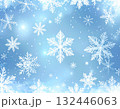 冬の雪の結晶パターン背景 132446063