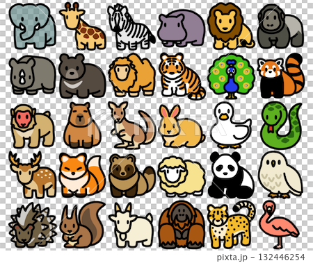 30 個動物顏色圖示集 1 30 個動物顏色圖示集 1 132446254