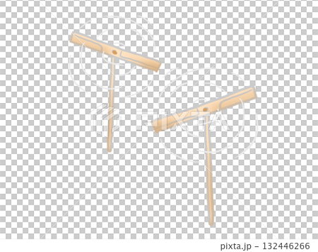 Illustration of a landscape with bamboo dragonflies flying in the sky 132446266