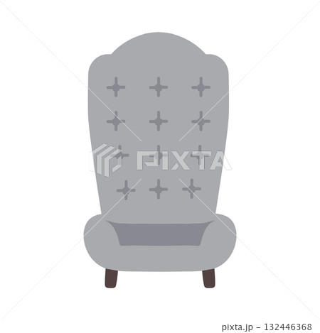 Gray Wingback Chair Illustration Gray Wingback Chair Illustration 132446368