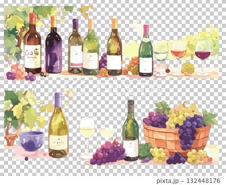 水彩酒圖 132448176